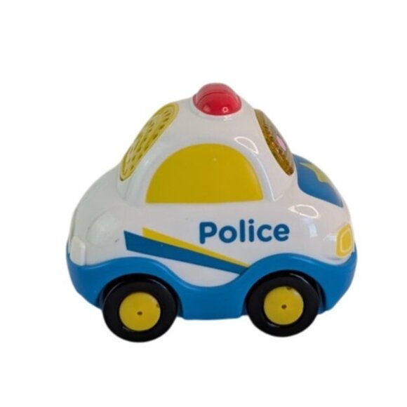 Vtech Go Go Smart Wheels Police Car Lot of 2 Blue White Lights Sounds Tested - Picture 11 of 14